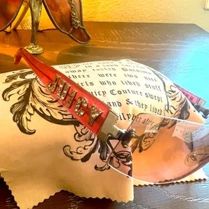 Juicy Couture Shades of Couture Pink & Silver Rhinestone Sunglasses.